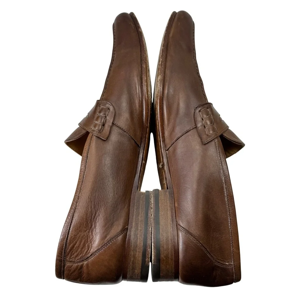 Bexley Monterenzio Penny Loafers Men EU 43 US 10 Brown Leather Blake Dress Shoes